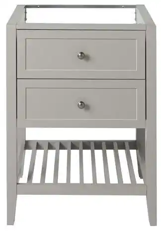 Brico Dépôt Goodhome meuble sous vasque à poser gris "perma" l.60 x h.80,6 x p.45 cm offre