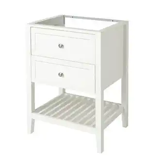 Brico Dépôt Goodhome meuble sous vasque à poser blanc perma l.60 x h.80,6 x p.45 cm offre