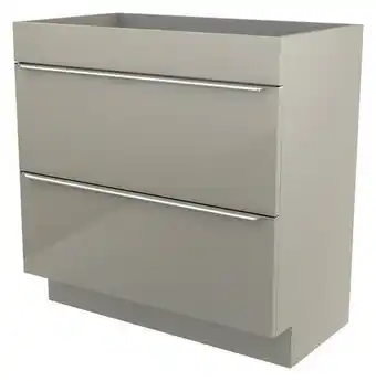 Brico Dépôt Goodhome meuble sous vasque à poser taupe "imandra" l.80 x h.82 x p.45 cm offre