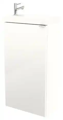 Brico Dépôt Goodhome lave-mains à poser blanc "imandra" - l. 44 x h. 79 x p. 23 cm l. 44 x h. 79 x p. 23 cm blanc offre