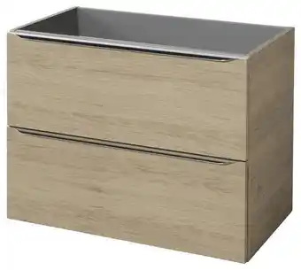 Brico Dépôt Goodhome meuble sous-vasque à suspendre décor imitation chêne l. 80 cm "imandra" offre