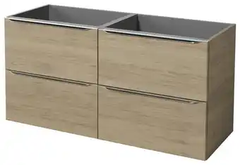 Goodhome meuble sous vasque à suspendre chêne "imandra" l.120 x h.60 x p.45 cm