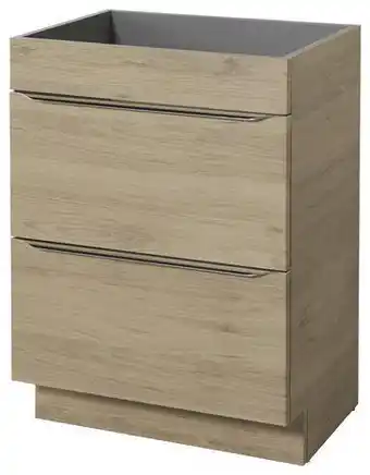 Brico Dépôt Goodhome meuble sous vasque à poser chêne imandra l.60 x h.82 x p.45 cm offre