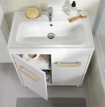 Brico Dépôt Goodhome plan vasque "towan" l. 61,2 x h. 15,5 x p. 37,1 cm. offre