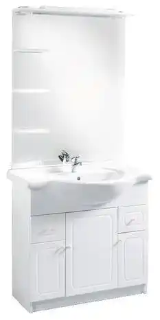 Brico Dépôt Bandeau "majorca" blanc laqué 80 x 18 cm offre