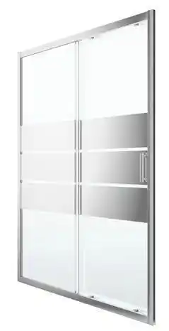 Brico Dépôt Goodhome porte de douche coulissante 2 volets l. 142,5 cm en verre effet miroir offre