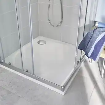Brico Dépôt Goodhome receveur de douche carré extraplat 80 x 80 cm en résine offre