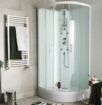 Brico Dépôt Goodhome cabine de douche hydromassante "onega" - blanc - l. 85 x l. 85 x h. 225 cm offre