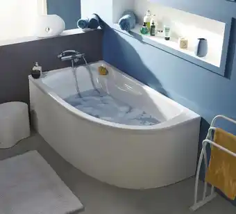 Brico Dépôt Baignoire gauche gain de place "bandol" - l. 160 x l. 90 cm offre