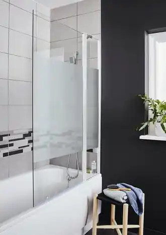 Brico Dépôt Goodhome pare-baignoire "calera" 1 volet h. 140 x l. 104/105,5 cm offre
