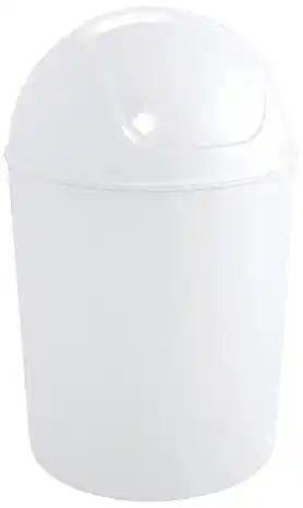 Poubelle à bascule "sweet" blanc - 5l