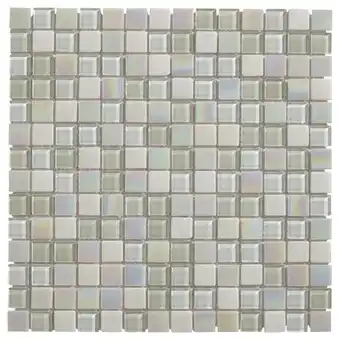 Brico Dépôt Colours mosaïque aspect verre blanc "parmia" - l.30,6 x l.30,6 cm offre