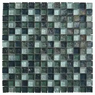 Brico Dépôt Colours mosaïque aspect verre vert "bressia- l.30,6 x l.30,6 cm offre