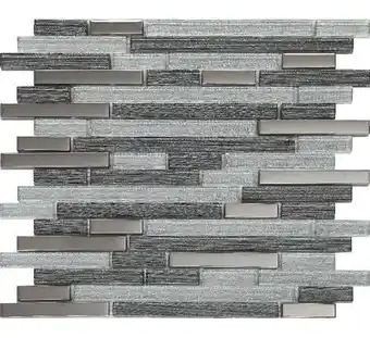 Brico Dépôt Goodhome mosaïque aspect verre mix gris "foxe" - l.30 x l.30 cm offre