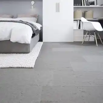 Brico Dépôt Dalle pvc clipsable béton gris l. 30,5 x l. 61 cm. ép. 3,2 mm offre