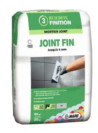 Brico Dépôt Mapei mortier pour joint fin - gris - 20 kg offre