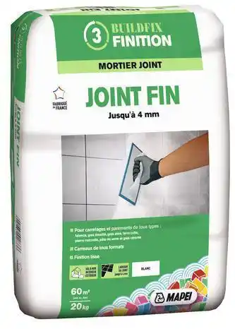Brico Dépôt Mapei mortier pour joint fin - 20 kg offre