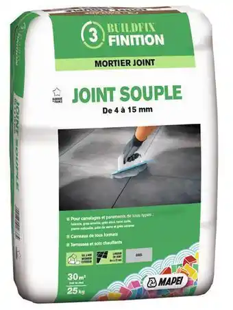 Brico Dépôt Mapei mortier joint souple gris pour sols et murs, intérieurs et extérieurs offre