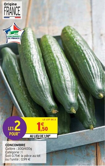 Intermarché Concombre offre