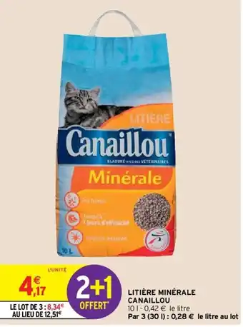 Intermarché CANAILLOU litière minérale offre