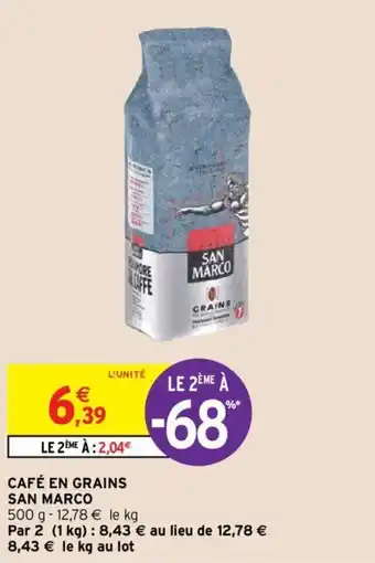 Intermarché SAN MARCO café en grains offre
