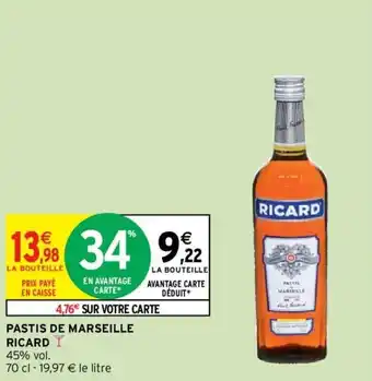 Intermarché RICARD pastis de marseille offre