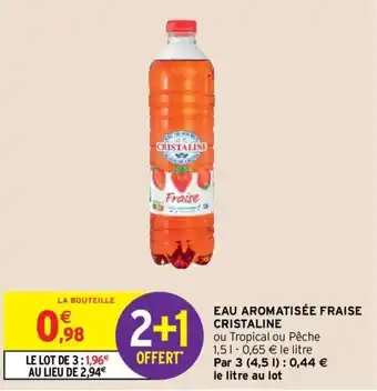 CRISTALINE eau aromatisée fraise