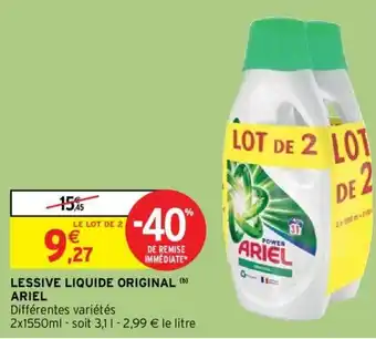 Intermarché ARIEL lessive liquide original offre