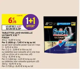 Intermarché FINISH tablettes lave-vaisselle ultimate X32 offre