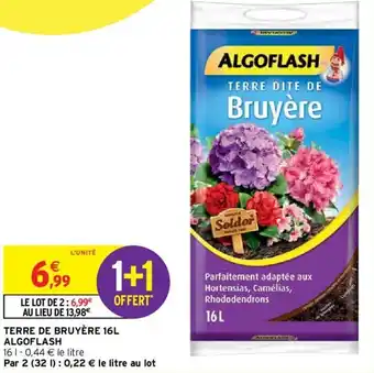 Intermarché ALGOFLASH terre de bruyère 16L offre