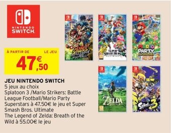 Intermarché Jeu nintendo switch offre