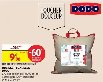 Intermarché DODO oreiller flanelle offre