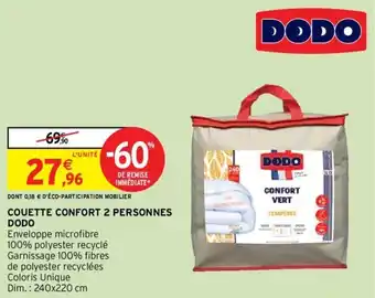 Intermarché DODO couette confort 2 personnes offre