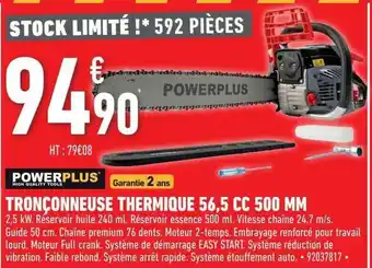 Brico Cash Tronçonneuse thermique 56,5 cc 500 mm power plus offre