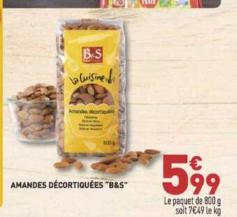 Grand Frais Amandes décortiquées offre