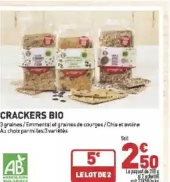 Grand Frais Crackers bio offre