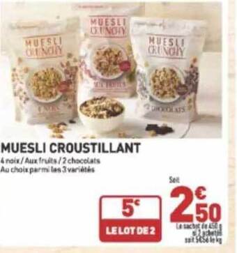 Grand Frais Muesli croustillant offre