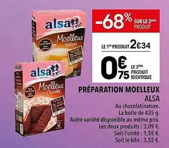 Préparation moelleux alsa