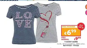 Trafic T-shirt dame offre