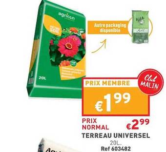 Trafic Terreau universel offre