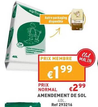 Trafic Amendement de sol offre