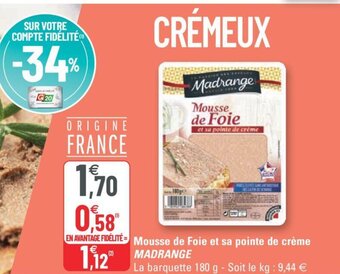 G20 Madrange Mousse de Foie Et Sa Pointe de Creme offre