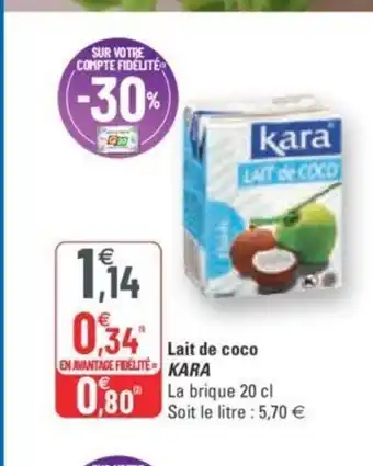 G20 Kara Lait de Coco offre