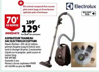 Auchan Aspirateur traineau sac electrolux esp74bd offre