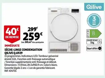 Auchan Sèche-linge condensation qilive q.6929 offre