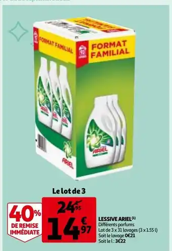 Auchan Lessive ariel offre