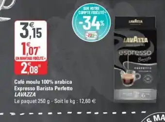 G20 Lavazza Café Moulu 100% Arabica Expresso Barista perfetto offre