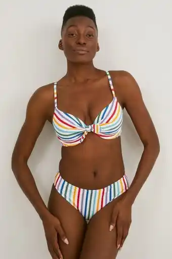 Bas de bikini - mid-rise - lycra® xtra life™ - à rayures