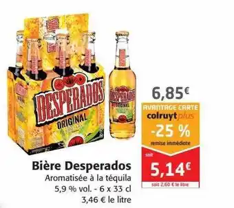 Colruyt Bière desperados aromatisée à la téquila 5,9% vol. offre