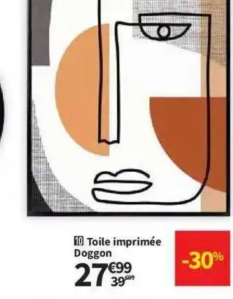 Conforama Toile imprimée doggon offre